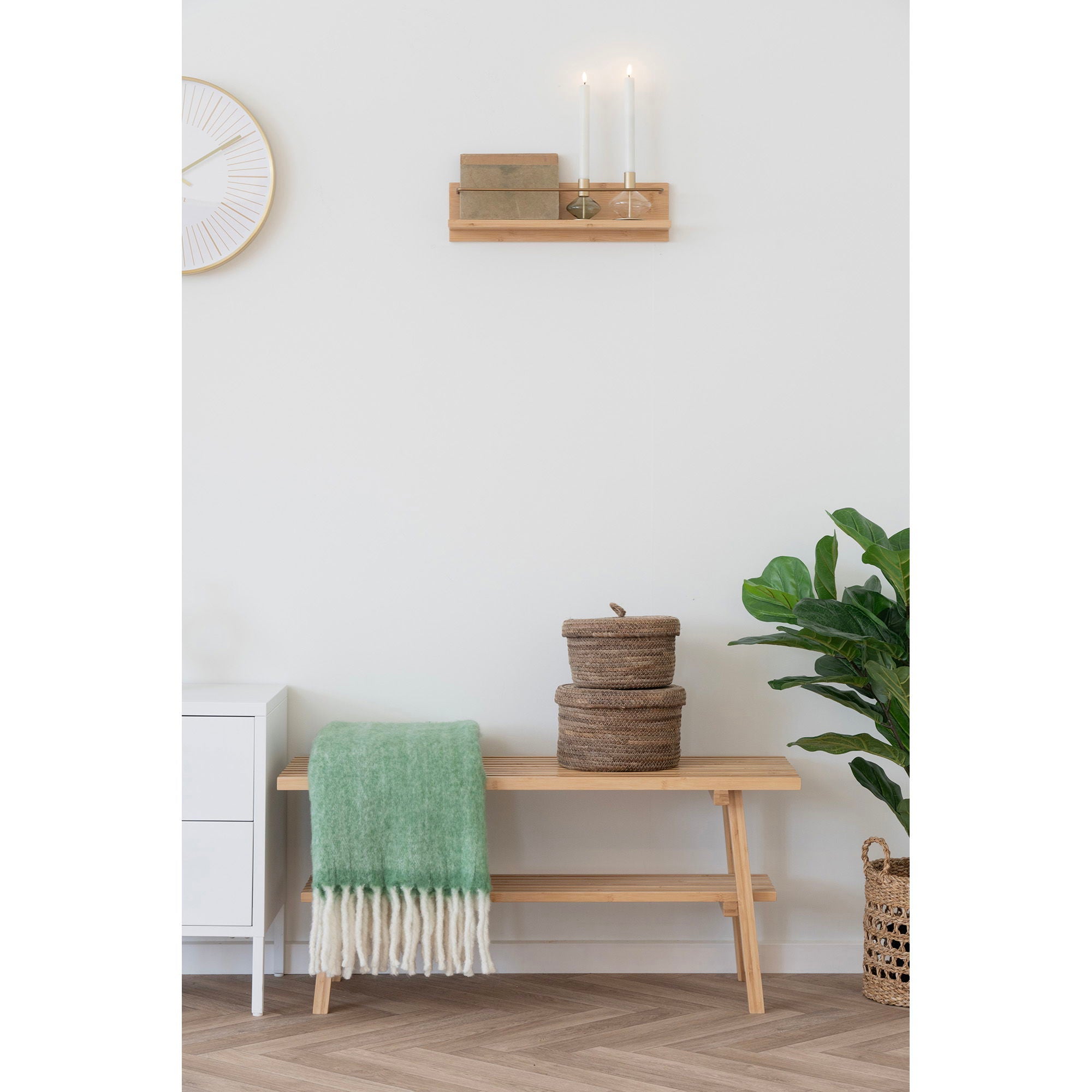Ember – Wandregal, Bambus, naturfarben